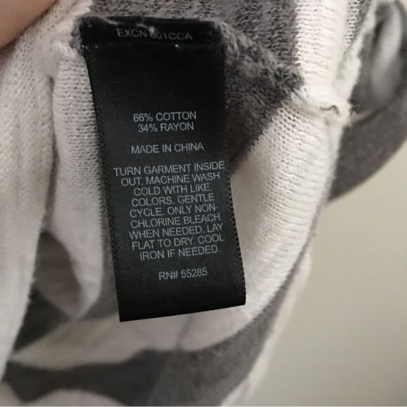 EXPRESS Stripe Knit Blue, White, Gray Top | Size Medium - Picture 5 of 6